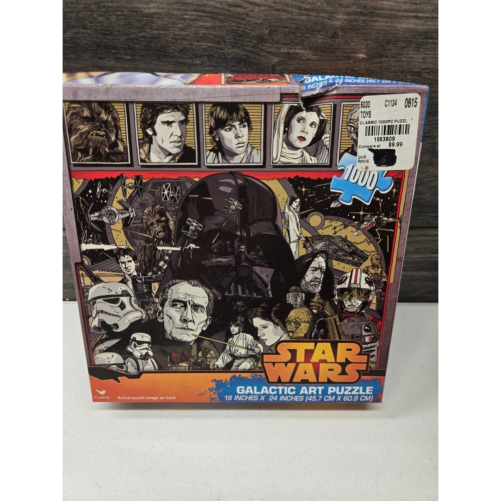 Star Wars Galactic Art Puzzle 1000 Piece Cardinal Jigsaw 18x24‎ New Box Damage